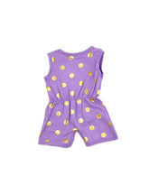 Babies Jumper Size XXXS Purple With Gold Dots Snap Closure Sleeveless & Shorts - TheRealThreads